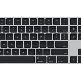 Appleシリコン搭載Macモデル用Touch ID搭載Magic Keyboard テンキー付き- 英語(US)- ブラックキー シルバー