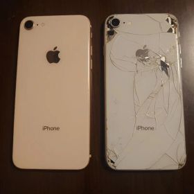 iPhone 8 ゴールド ホワイト 2台 セット 部品取り ロック解除済み