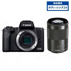 キヤノン EOS Kiss M2 ボディ ブラック + 望遠ズームレンズセット EF-M55-200mm F4.5-6.3 IS STM ブラック ミラーレス一眼カメラ イオス Canon