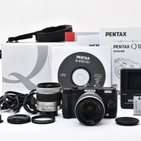 [完動美品] PENTAX Q10 ダブルズームキット 02 STANDARD ZOOM 06 TELEPHOTO ZOOM ペンタックス デジタル一眼カメラ 箱付き #2662390A