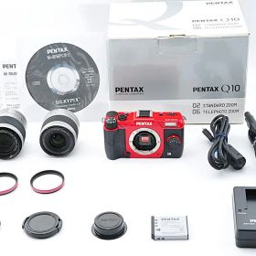 PENTAX Q10 レッド 2個レンズ5-15㎜ 15-45mm 元箱付＃65