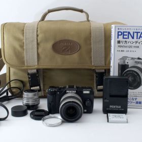 ペンタックスPENTAX ミラーレス一眼 Q10 ダブルレンズキット 標準ズーム 02 STANDARD ZOOM＋魚眼 単焦点 レンズ 03 FISH-EYE 3.2mm F/5.6 ブラック #E0060