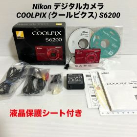 Nikon COOLPIX S6200 ブリリアントレッド 液晶保護シート付き