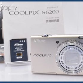 ニコン Nikon COOLPIX S6200 10x 元箱、バッテリー,取扱説明書付属 ★完動★同梱可 #mj6571