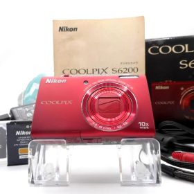 【箱付き】ニコン Nikon COOLPIX S6200 レッド