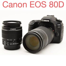 保証付き/Canon EOS 80D 標準&望遠ダブルレンズセット