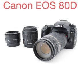 Canon EOS80D標準&望遠&単焦点トリプルレンズセット