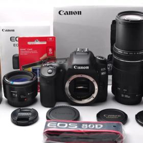❤️極美品Canon EOS 80D 単焦点&標準&超望遠トリプルレンズセット