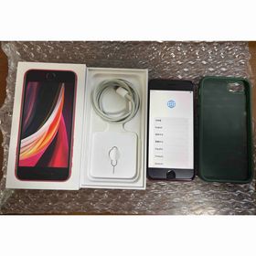 アイフォーン(iPhone)の美品 訳ありiPhone SE (第2世代) 64GB RED SIMフリー(スマートフォン本体)