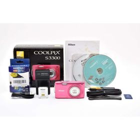 ニコン(Nikon)の【美品・返品保証】 ニコン Nikon COOLPIX S3300 ピンク(コンパクトデジタルカメラ)