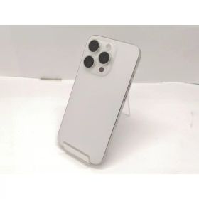 【中古】Apple docomo 【SIMフリー】 iPhone 15 Pro 128GB ホワイトチタニウム MTU83J/A【新宿東口】保証期間1ヶ月【ランクC】