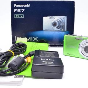 【動作品】Panasonic パナソニック LUMIX DMC-FS7 グリーン コンパクトデジタルカメラ 箱・充電器・取説付