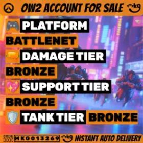 🎮 OW2 トリプルブロンズ3 |クリーンロー-ランク 準備!MKG013269