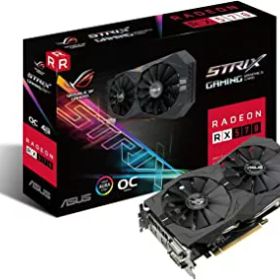 【中古】ASUS グラフィックボード Strixシリーズ AMD Radeon RX570搭載ビデオカード ROG-STRIX-RX570-O4G-GAMING