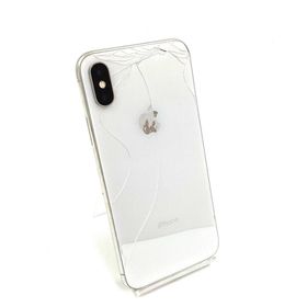 アップル(Apple)の【最速発送】Apple iPhone iPhone X 256GB シルバー au【難有】(スマートフォン本体)