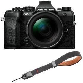 【納期約2週間かかります】 OM SYSTEM オーエムシステム OM-5 Mark II 12-45mm F4.0 PROレンズキット ブラック＋P-CB-296(ディープグレー) セット