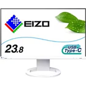 EIZO エイゾー 液晶モニター/FlexScan/23.8型/FullHD(1920×1080)/IPSパネル/アンチグレア/USB Type-C対応/疲れ目軽減 ホワイト EV2480-ZWT