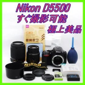 【初心者人気】Nikon D5500 ダブルズーム Wi-Fi内蔵 手振れ補正