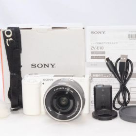 シャッター数500回！Sony ソニー VLOGCAM ZV-E10L B パワーズームレンズキット ホワイト