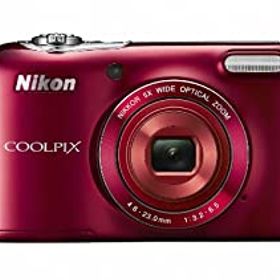 Nikon デジタルカメラ COOLPIX L30 5倍ズーム 2005万画素 乾電池タイプ レッド L30RD(中古品)