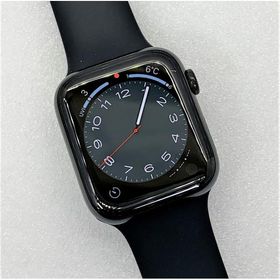 中古 Apple Watch Series5 GPS + Cellular 44mm スペースブラックステンレススチールケース ブラックスポーツバンド MWWK2J/A Model:A2157 ※バッテリ残量少なめ