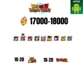 [海外][アンドロイド]17000-18000ストーン | 悟飯 |ガンマ1 |9人の登場人物 |10-20 LR + 10-20 ドッカンフェスティバル