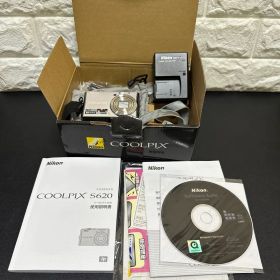 美品Nikon COOLPIX S620パールホワイト 動作品 元箱付属品有り