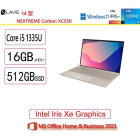 NEC(日本電気) ノートパソコン NEC LAVIE NEXTREME Carbon XC550/HAG PC-XC550HAG/Core i5/16GB/512GB/14型/MS Office Home and Business 2021/展示品