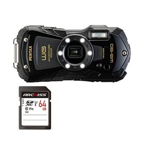 PENTAX デジタルカメラ WG-90 ブラック ＋ 64GB SDXCメモリカード 1セット デジカメ カメラ 写真 PC パソコン 周辺機器 家電[21]