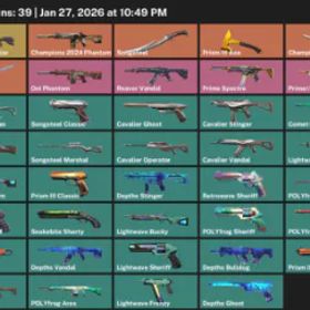 アジア太平洋/アジア太平洋/アジア太平洋: 82 スキン |4 ナイフ | champions 2024 ファントム / エルダーフレイム オペレーター / champions 2024 刃 / ソングスチール / 繁栄 / 22,025 VP 在庫価値