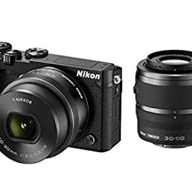 【中古】【非常に良い】Nikon ミラーレス一眼 Nikon1 J5 ダブルズームキット ブラック J5WZBK