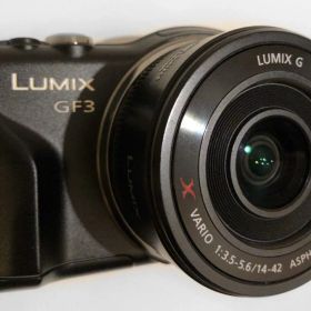 【中古】パナソニック ミラーレス一眼カメラ LUMIX GF3 電動ズームキット エスプリブラック DMC-GF3X-K