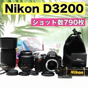 新品級 Nikon D3200 スマホ転送 ダブルズーム レンズセット 入門機