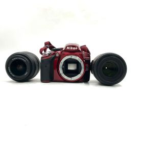 【最速発送】Nikon デジタル一眼 D3200 200mm ダブルズームキット レッド【難有】