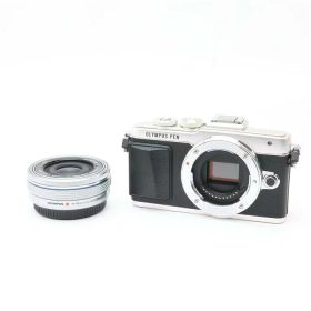 【中古】 《良品》 OLYMPUS PEN Lite E-PL7 14-42mm EZレンズキット シルバー 【レンズ移動枠部品交換/各部点検済】 [ デジタルカメラ ]