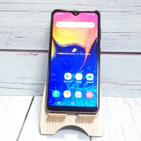 au Galaxy A20 SCV46 Black 本体 白ロム SIMロック解除済み SIMフリー C471575