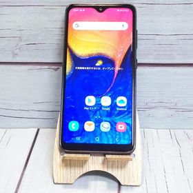 au Galaxy A20 SCV46 Black 本体 白ロム SIMロック解除済み SIMフリー C701592