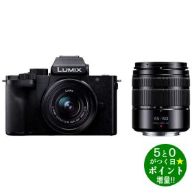 パナソニック LUMIX カメラ ミラーレス一眼カメラ ダブルズームレンズキット DC-G100DW-K ブラック Panasonic【転送不可】