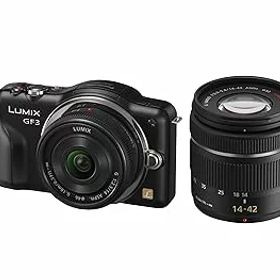 【中古】パナソニック ミラーレス一眼カメラ LUMIX GF3 ダブルレンズキット エスプリブラック DMC-GF3W-K