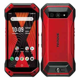 【中古】【安心保証】 京セラ TORQUE 5G KYG01[128GB] au レッド