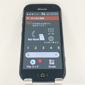 らくらくスマートフォン F-42A ドコモ ネイビー 送料無料 本体 c16687 【中古】