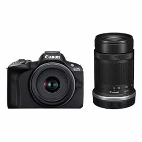 【中古】［非常に良い］Canon ミラーレス一眼カメラ EOS R50 ダブルズームキット(RF-S18-45+RF-S55-210) ブラック/APS-C/約375g EOSR50BK-WZK
