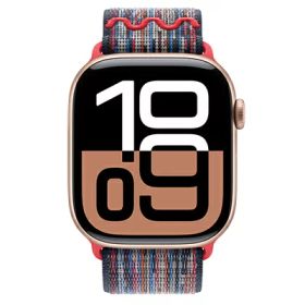Apple Apple Watch Series10 46mm GPSモデル MWX23J/A+MXU43FE/A A2999【ローズゴールドアルミニウムケース/ブルー レッドNikeスポーツループ】 [中古] 【当社3ヶ月間保証】 イオシス