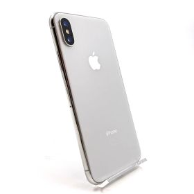 【全額返金保証】【最速発送】Apple iPhone X 256GB シルバー docomo 白ロム 動作確認済 80%