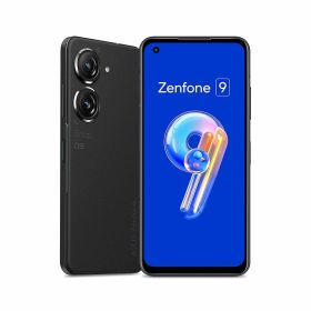 【整備済み品】 ASUS スマートフォン Zenfone 9 ミッドナイトブラック ZF9-BK8S128/A docomo / au / SoftBank / Y!mobile / ahamo / povo / LINEMO / 楽天モバイル 回線対応 5.9型ワイド 防水 / 防塵(IP65 IP68) 5G FeliCa / おサイフケータイ SIMフリー 180日保証