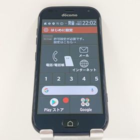 らくらくスマートフォン F-42A ドコモ ネイビー 送料無料 即決 本体 c16687