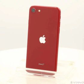 【中古】Apple(アップル) iPhone SE 第3世代 64GB プロダクトレッド MMYE3J／A SIMフリー 【198-ud】
