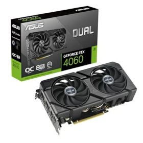 【中古】（新古品） ASUS Dual GeForce RTX 4060 EVO OC Edition 8GB GDDR6 (PCIe 4.0、8GB GDDR6、DLSS 3、HDMI 2.1a、DisplayPort 1.4a、Axial-techファンデザイン、0dBテクノロジー、デュアルBIOS、Auto-Extreme Technologyなど)。, DUAL-RTX4060-O8G-EVO