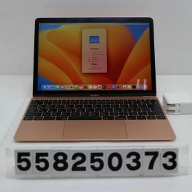Apple MacBook Retina 12in 2017 A1534 ローズゴールド Core m3 7Y32 1.2GHz/8GB/256GB/WQXGA(2304x1440) カメラ不良【中古】【20260123】