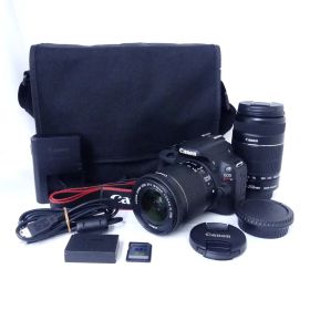 Canon キヤノン EOS Kiss X7 + EF-S 18-55mm IS STM、55-250mm IS II デジタル一眼カメラ デジイチ デジカメ